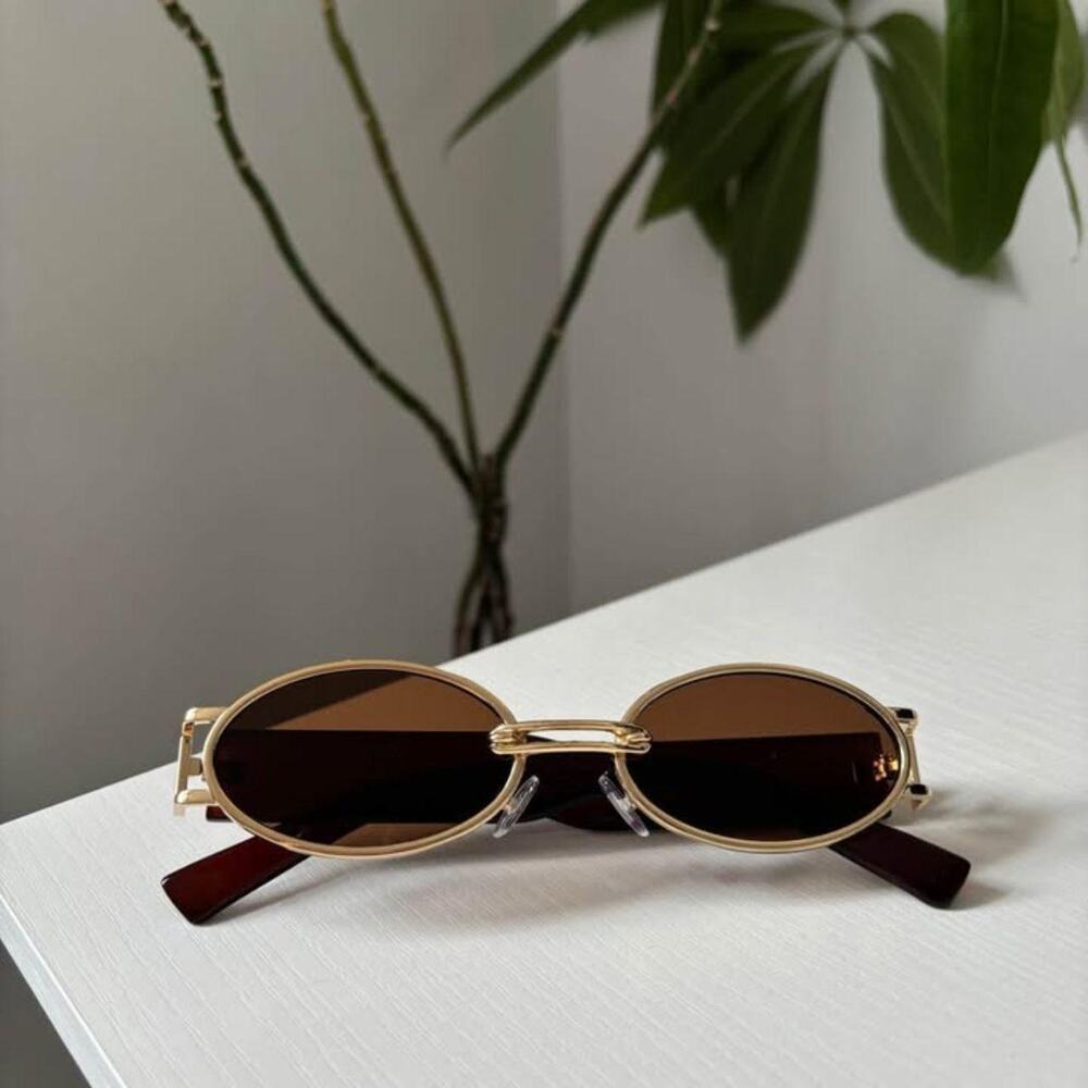 Vintage classic metal sunglasses women